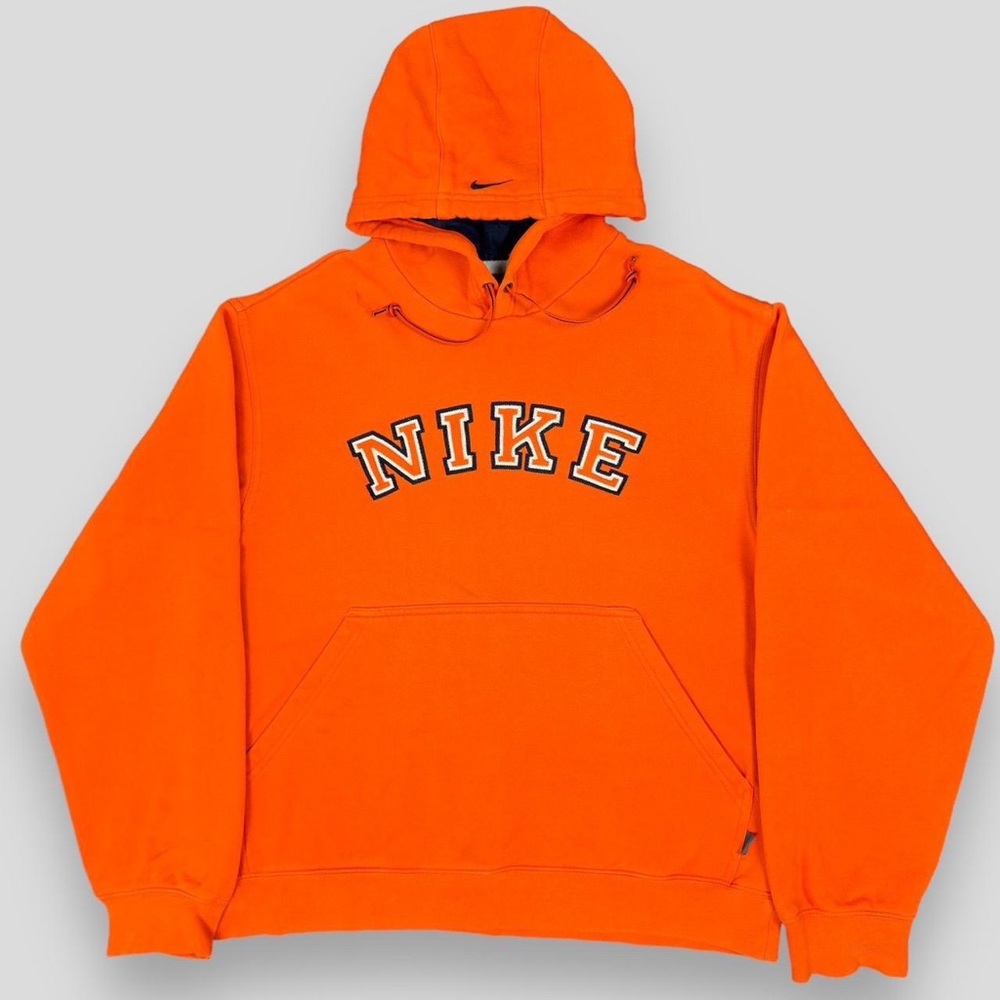 Vintage Nike y2k hoodie orange mens M - Picture 1 of 4